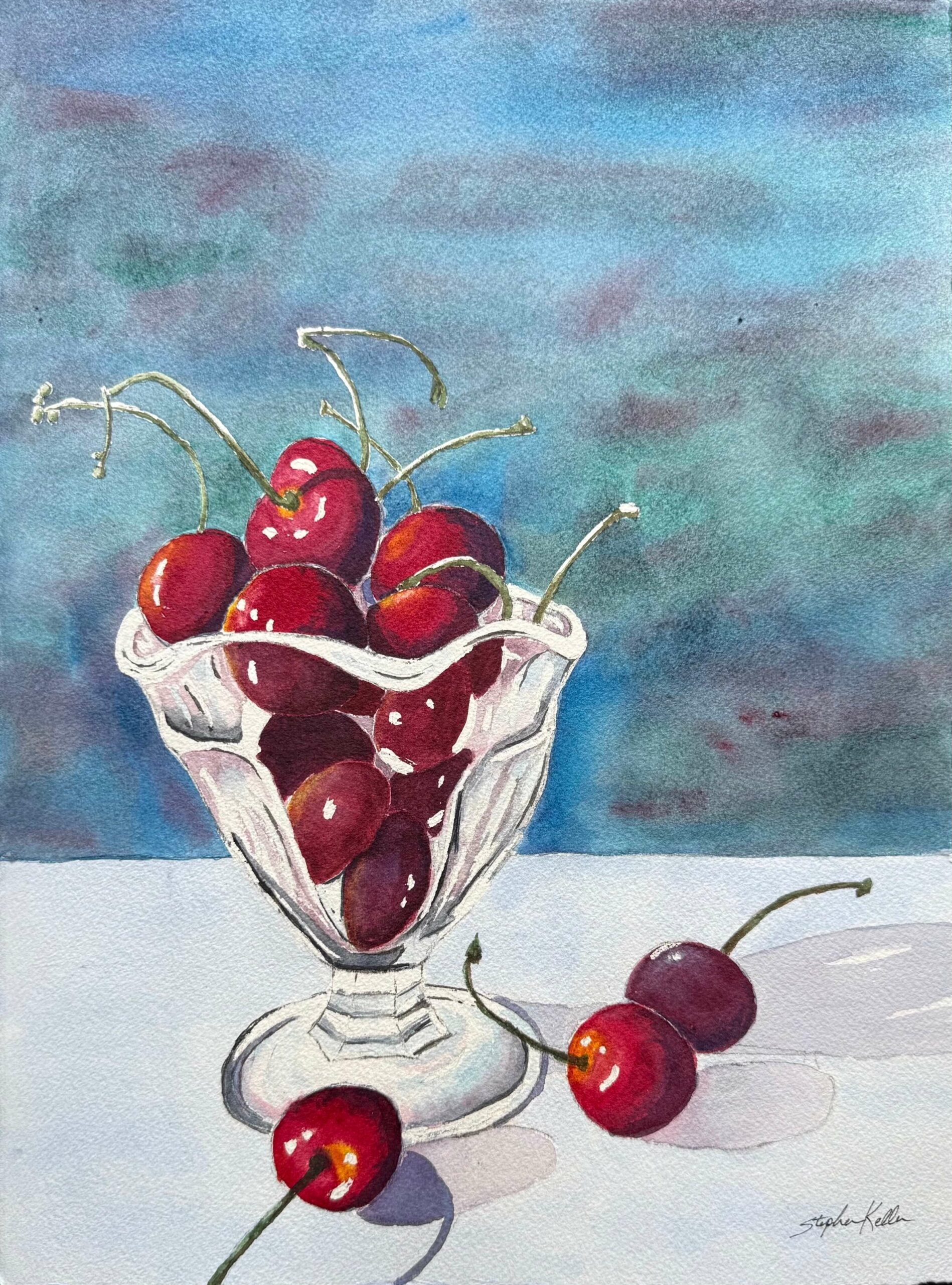 Bowl of Cherries_Watercolors