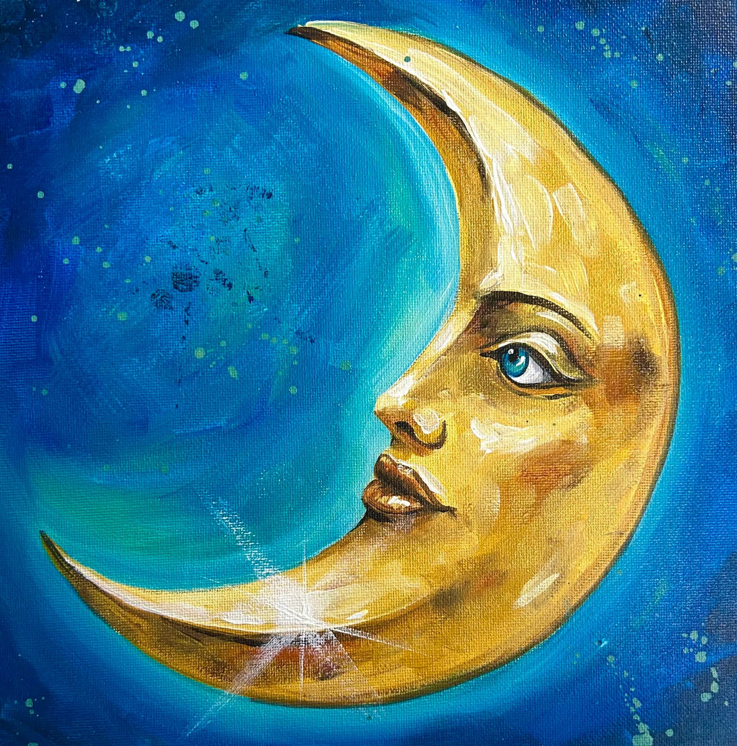 Celestial Moon_Acrylic paint on canvas (1)