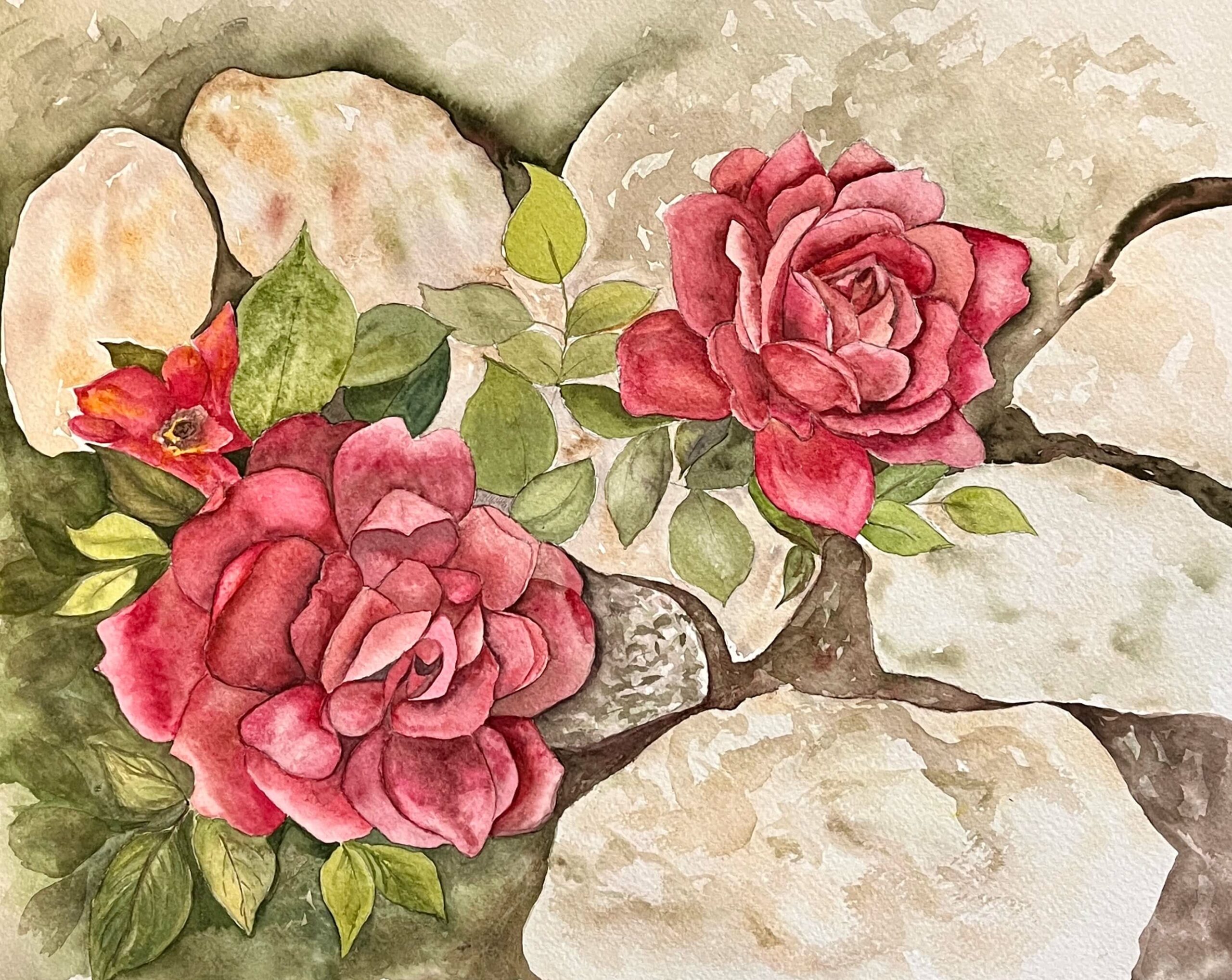 For the Love of Roses_Watercolor